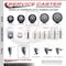 Service Caster 4 Inch Thermoplastic  Rubber Wheel Swivel 58 Inch Threaded Stem Caster Service Caster SCC-TS20S414-TPRB-58212 - alternate 4